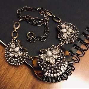 NECKLACE 🐿 Tortoise & Jeweled Statement Necklace